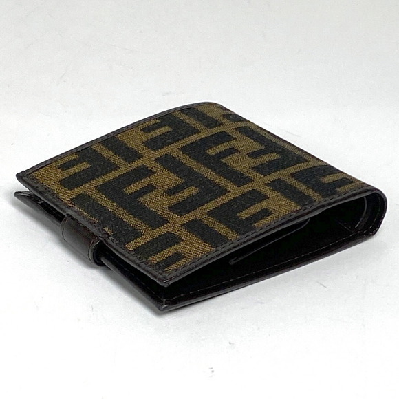 Fendi Zucca Bifold Wallet Brown Canvas - Picture 2 of 7